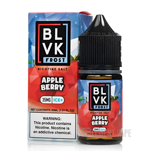 BLVK Frost Apple Berry Nicotine Salt vape e-liquid by Vape Mash India in 30ml, 35mg nicotine salt for smooth vaping experience