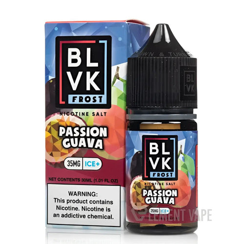 BLVK Frost Nicotine Salt e-liquid by Vape Mash India in 30ml bottle with 35mg nicotine strength, featuring a chilled menthol flavor.