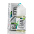 BLVK Salt Plus Iced Sour Apple Nicotine Salt e-liquid in 30ml bottle with 35mg nicotine, featuring icy sour apple flavor from Vape Mash India.