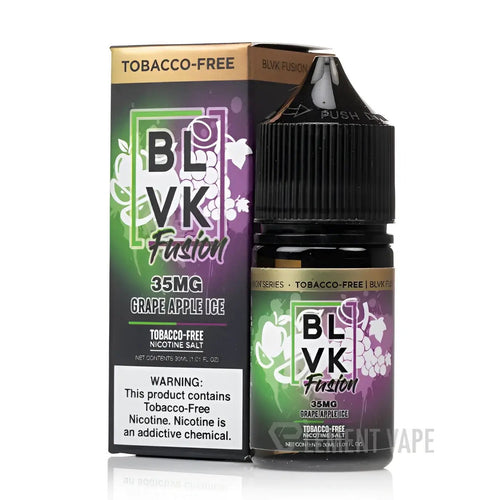 BLVK Fusion Grape Apple Ice Nicotine Salt e-liquid by Vape Mash India in 30ml bottle with 35mg nicotine strength.