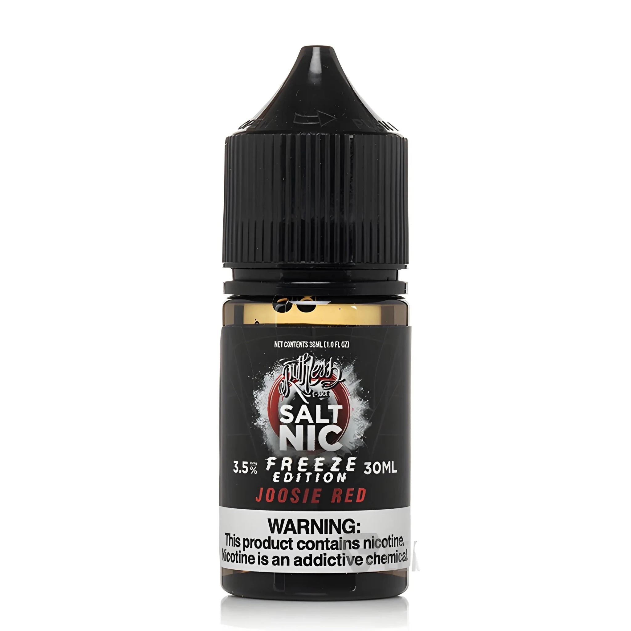 Joosie Red Salt E-Liquid Freeze Edition 3.5% Nic Salt by Vape Mash India, showing the vape bottle with red branding and freeze flavor label.