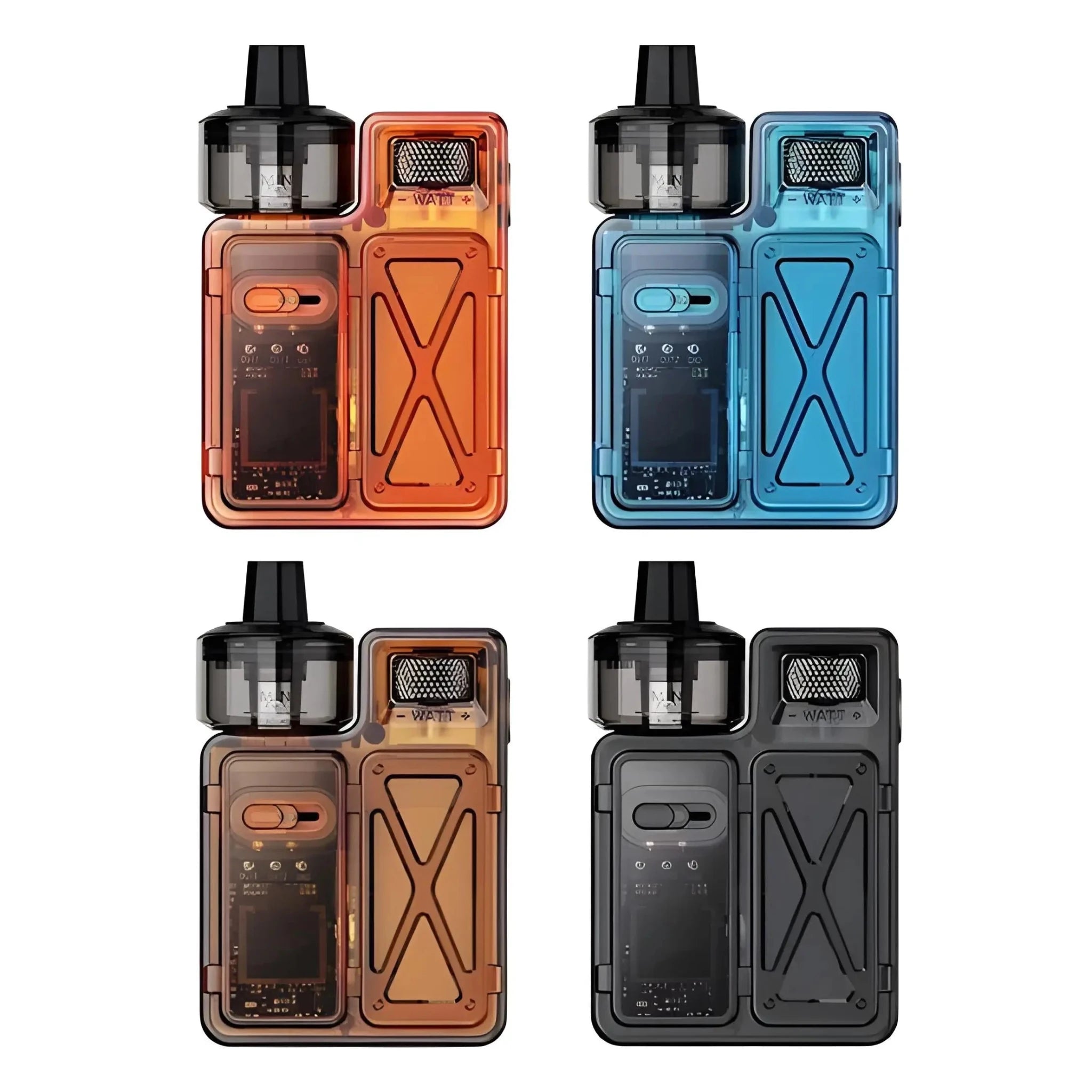 Black Uwell Crown M 35W Pod Mod Kit from Vape Mash India, compact vape starter kit with adjustable wattage and sleek design.
