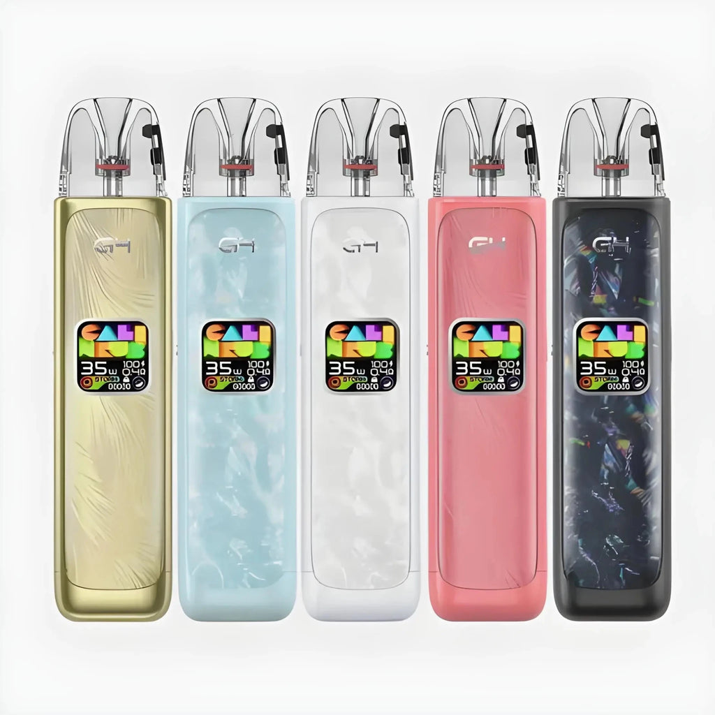 Uwell Caliburn G4 35W Pod System Kit by Vape Mash India, sleek vape starter kit with gold accents and compact design.