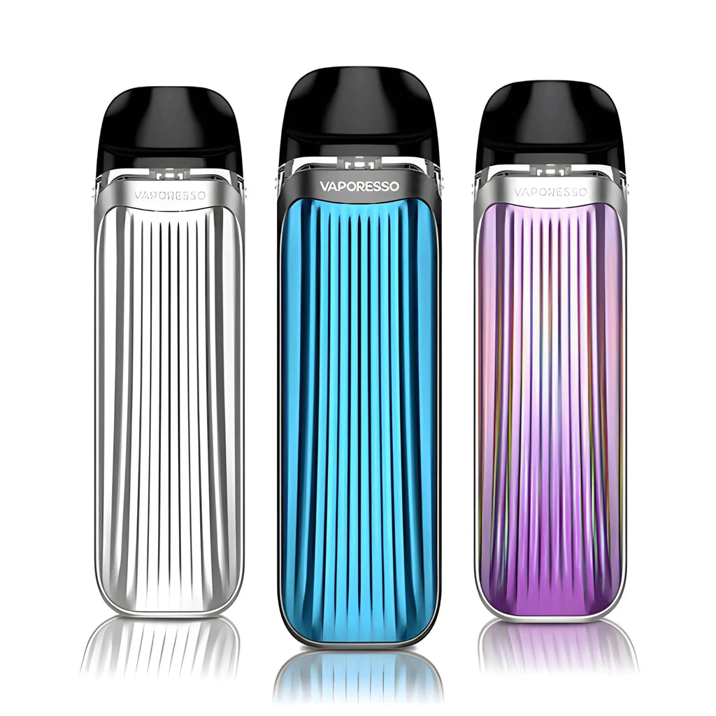 Silver Vaporesso Luxe QS Pod System Kit by Vape Mash India, compact vape starter kit with sleek design and easy-to-use features.