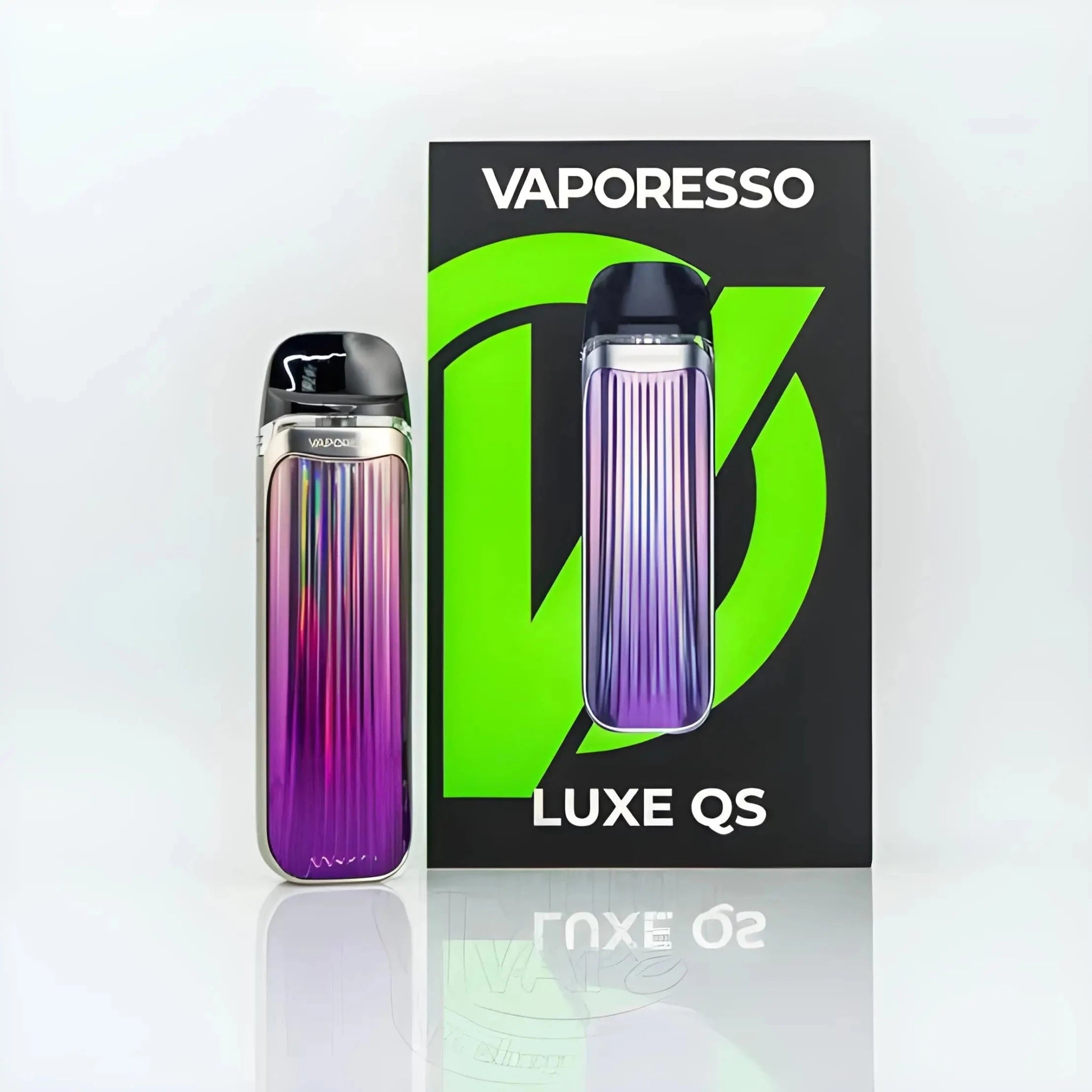 Silver Vaporesso Luxe QS Pod System Kit from Vape Mash India, compact vape starter kit with sleek design and user-friendly features.