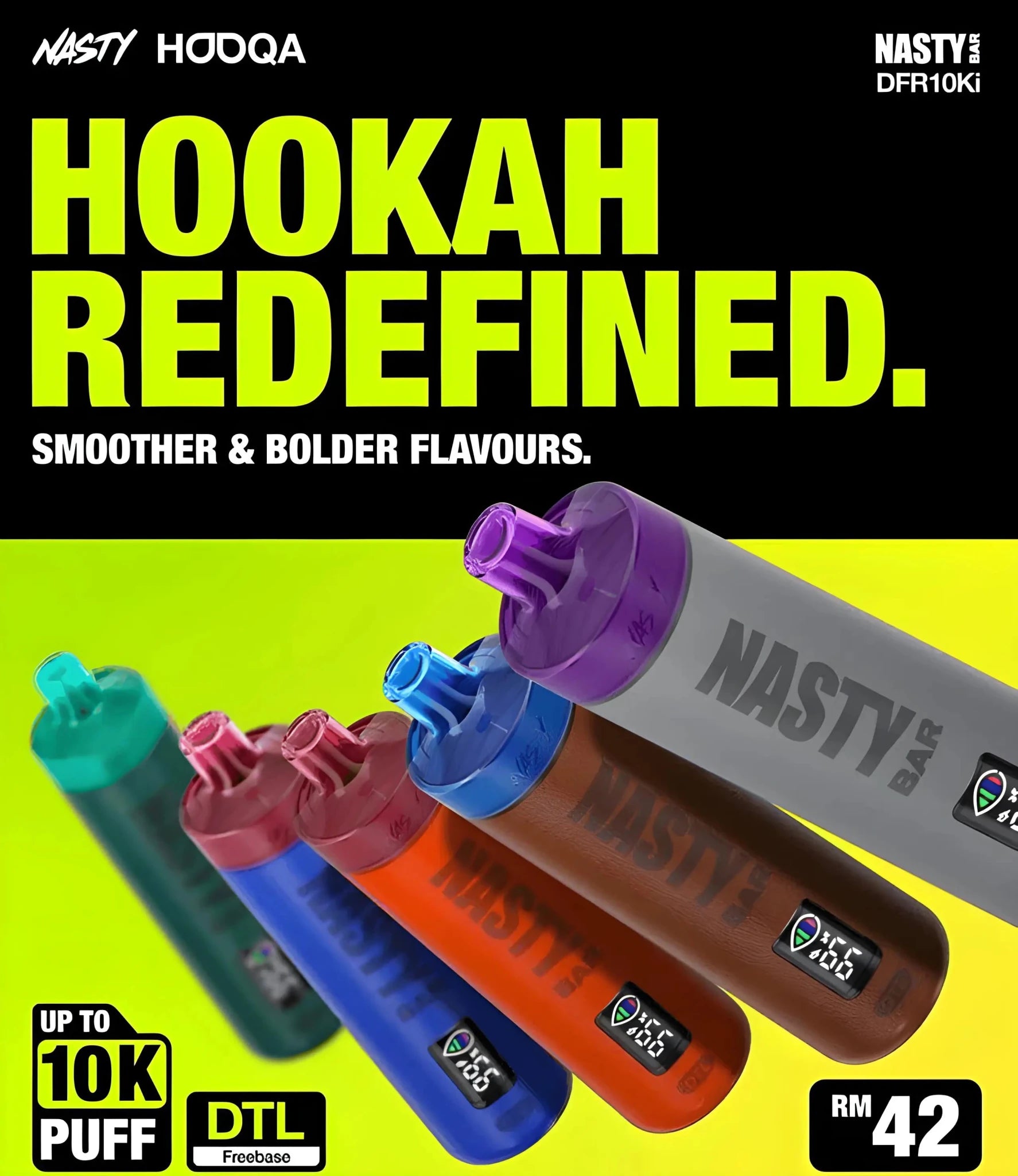 free base disposable vapes Bar Hooqa 10K Vape Sleek Design Vibrant Colors Pre-Roll Cone Resistance:0.6 Single How To Use A