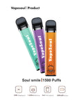 Vapesoul Soul Smile Long - Lasting Disposable Vape 1500 Puffs Black - Vape Mash India